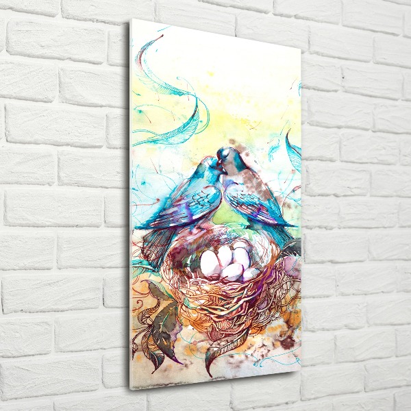 Quadro acrilico verticale Famiglia