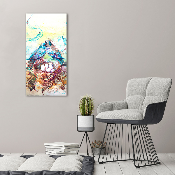 Quadro acrilico verticale Famiglia