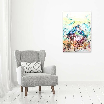 Quadro acrilico verticale Famiglia