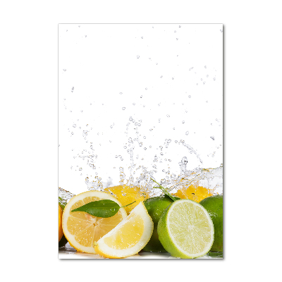 Quadro stampa su vetro acrilico verticale Agrumi