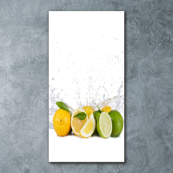 Quadro stampa su vetro acrilico verticale Agrumi