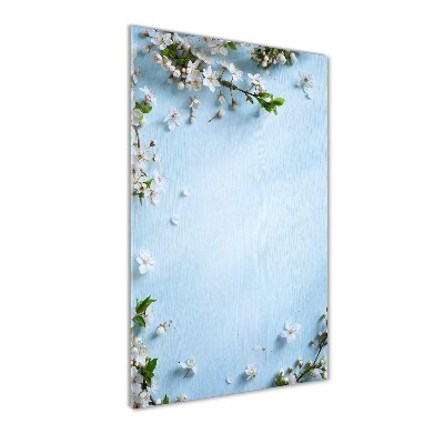 Quadro vetro acrilico verticale Fiori di ciliegio
