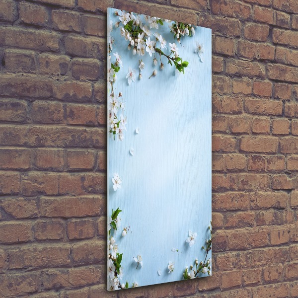 Quadro vetro acrilico verticale Fiori di ciliegio