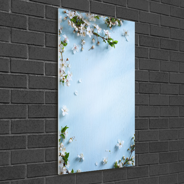 Quadro vetro acrilico verticale Fiori di ciliegio