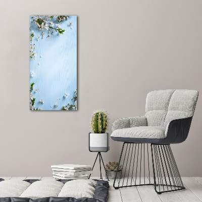 Quadro vetro acrilico verticale Fiori di ciliegio
