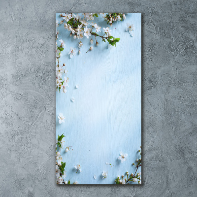 Quadro vetro acrilico verticale Fiori di ciliegio