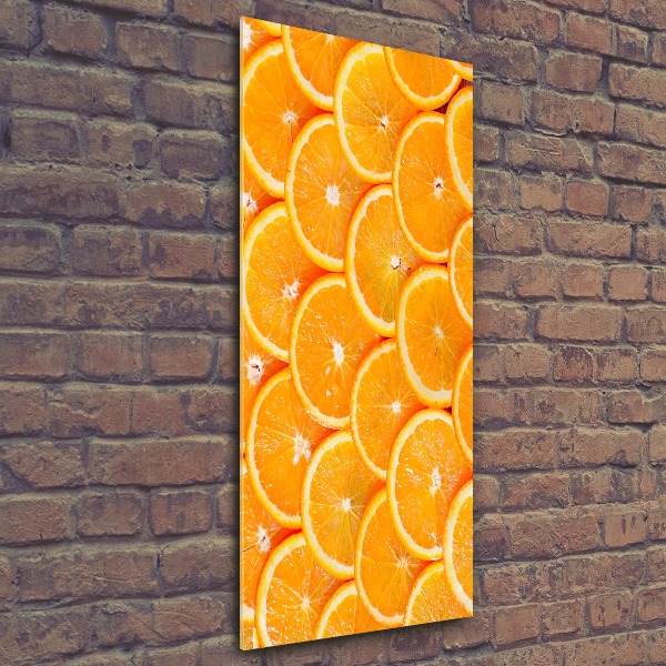 Quadro acrilico verticale Fette d'arancia