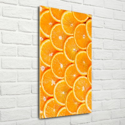Quadro acrilico verticale Fette d'arancia