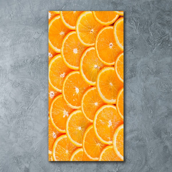 Quadro acrilico verticale Fette d'arancia