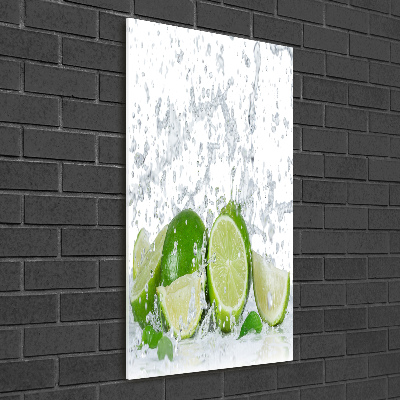 Quadro stampa su vetro acrilico verticale Lime