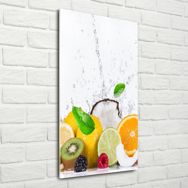 Quadro in vetro acrilico verticale Frutta