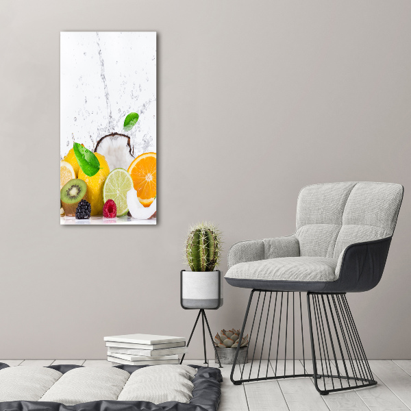 Quadro in vetro acrilico verticale Frutta
