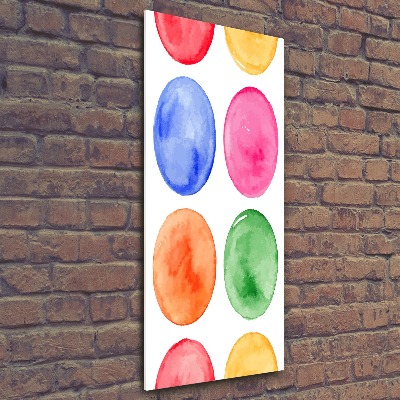 Quadro vetro acrilico verticale Cerchi colorati