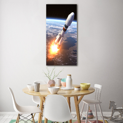Quadro acrilico verticale Razzo spaziale