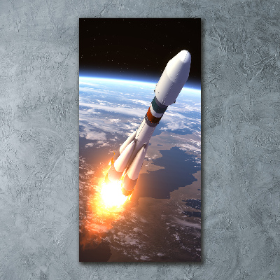 Quadro acrilico verticale Razzo spaziale