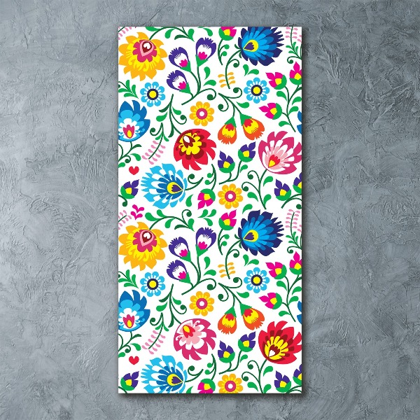 Quadro vetro acrilico verticale Modello etnico