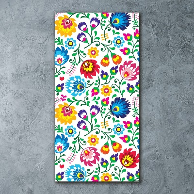 Quadro vetro acrilico verticale Modello etnico