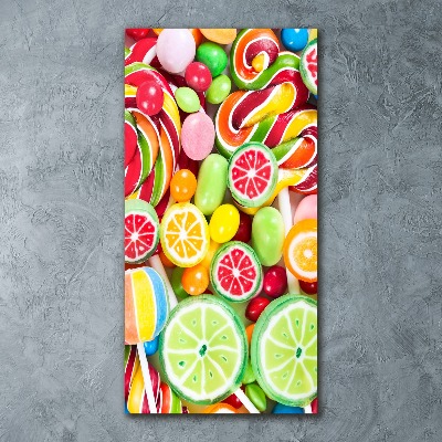 Quadro vetro acrilico verticale Caramelle colorate