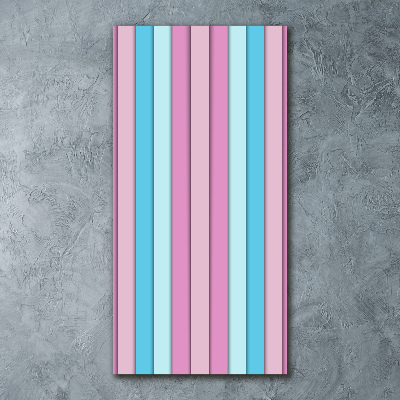 Quadro in vetro acrilico verticale Strisce colorate