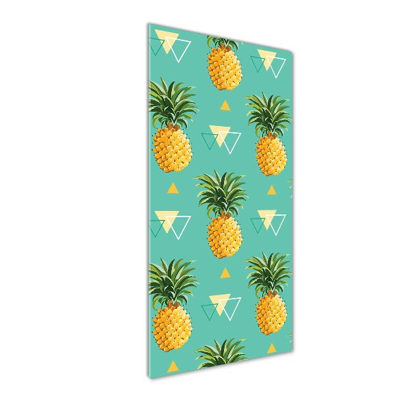 Quadro in vetro acrilico verticale Ananas