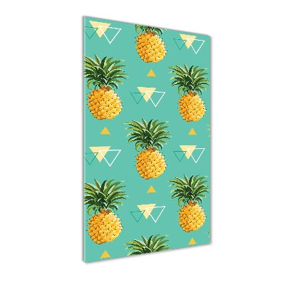 Quadro in vetro acrilico verticale Ananas