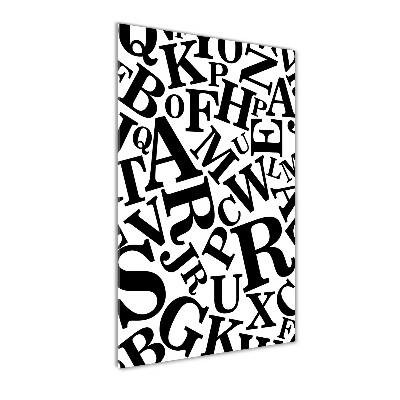 Quadro acrilico verticale Alfabeto