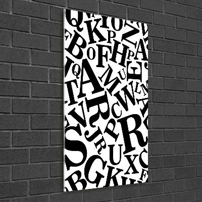 Quadro acrilico verticale Alfabeto