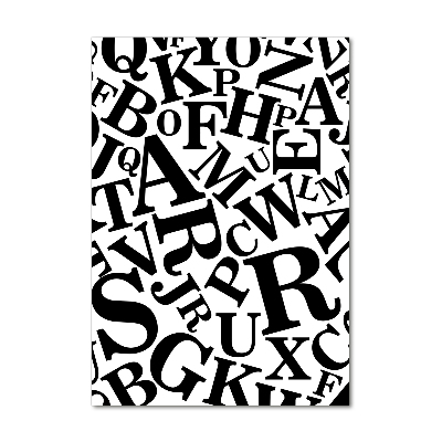 Quadro acrilico verticale Alfabeto
