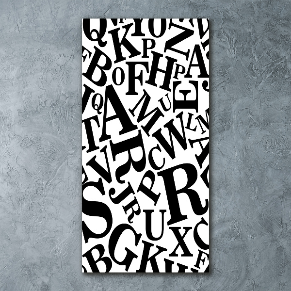 Quadro acrilico verticale Alfabeto