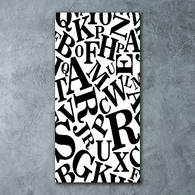 Quadro acrilico verticale Alfabeto