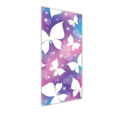 Quadro acrilico verticale Farfalle
