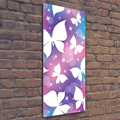 Quadro acrilico verticale Farfalle
