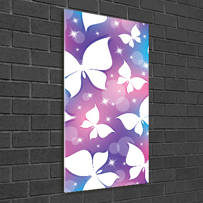 Quadro acrilico verticale Farfalle