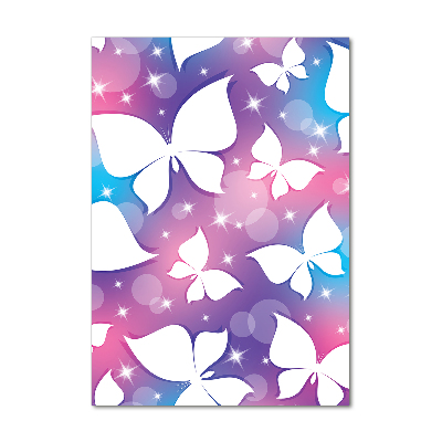 Quadro acrilico verticale Farfalle