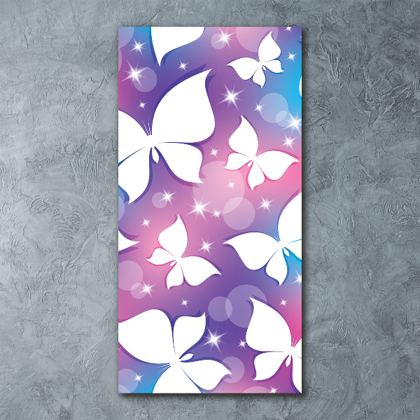 Quadro acrilico verticale Farfalle