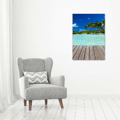 Quadro vetro acrilico verticale Spiaggia tropicale