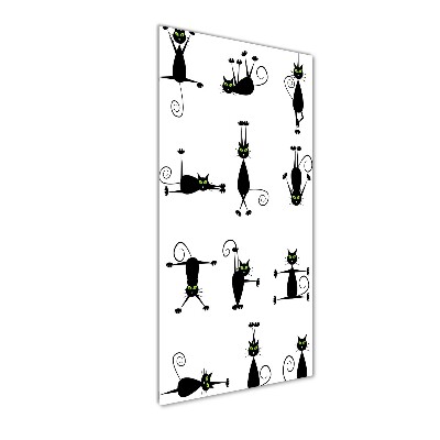 Quadro in vetro acrilico verticale Gatti