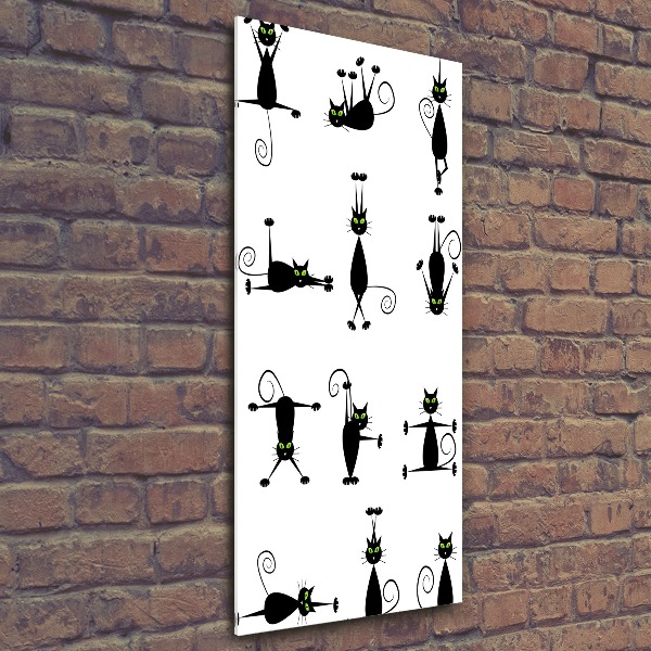 Quadro in vetro acrilico verticale Gatti