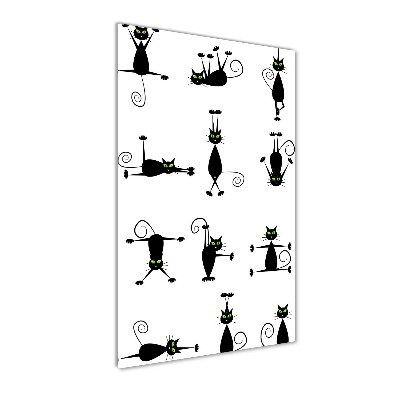 Quadro in vetro acrilico verticale Gatti
