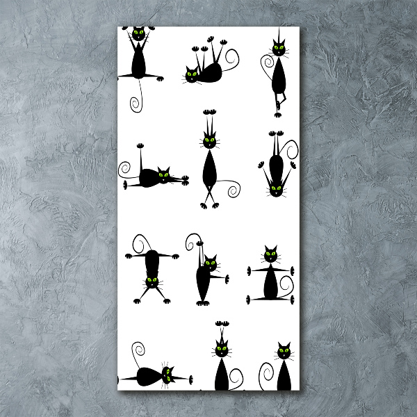 Quadro in vetro acrilico verticale Gatti