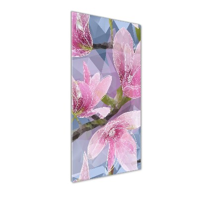 Quadro stampa su vetro acrilico verticale Magnolia