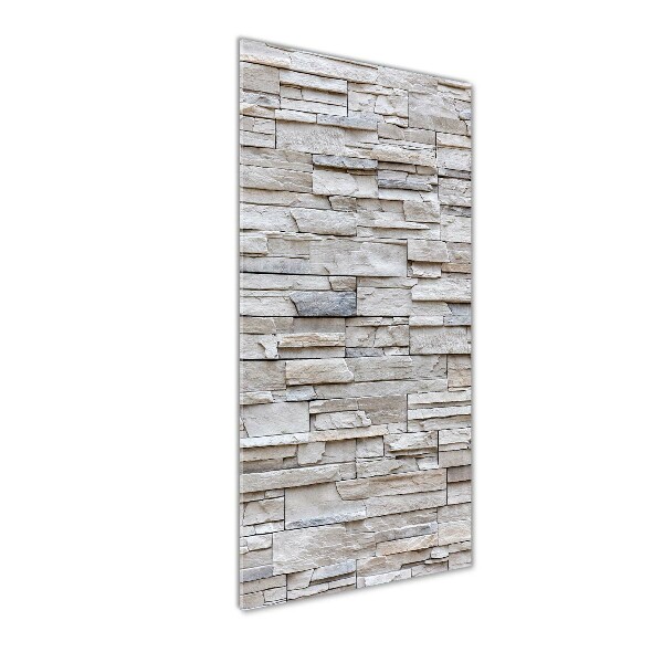 Quadro stampa su vetro acrilico verticale Muro di pietra