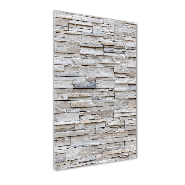 Quadro stampa su vetro acrilico verticale Muro di pietra
