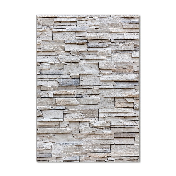 Quadro stampa su vetro acrilico verticale Muro di pietra