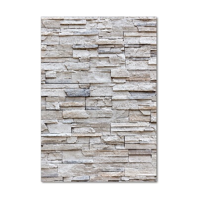 Quadro stampa su vetro acrilico verticale Muro di pietra