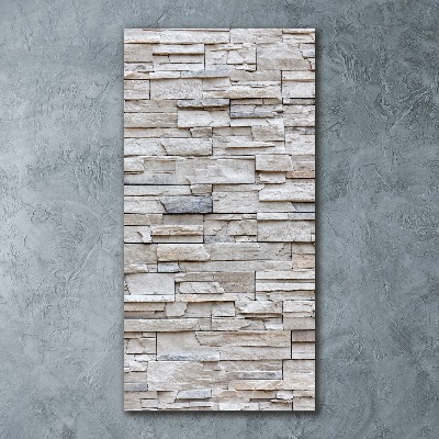 Quadro stampa su vetro acrilico verticale Muro di pietra