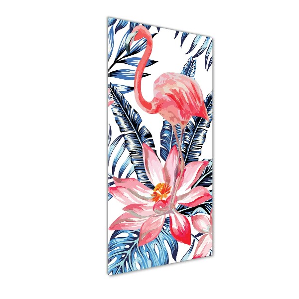 Quadro in vetro acrilico verticale Fiori hawaiani