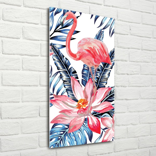 Quadro in vetro acrilico verticale Fiori hawaiani