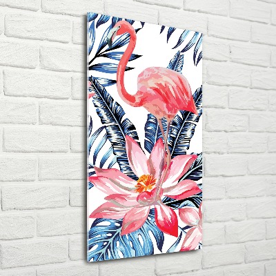 Quadro in vetro acrilico verticale Fiori hawaiani