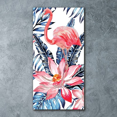 Quadro in vetro acrilico verticale Fiori hawaiani